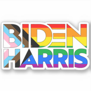 Pridet Biden Harris LGBTQ+ Progress Klistermärken