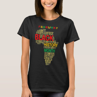 Pridet Black History Month African Karta Afrika Ro T Shirt
