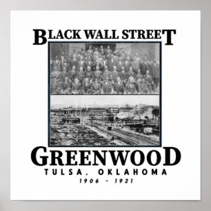 Pridet Black Wall street Tulsa Massacre History Poster