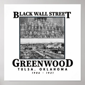 Pridet Black Wall street Tulsa Massacre History Poster