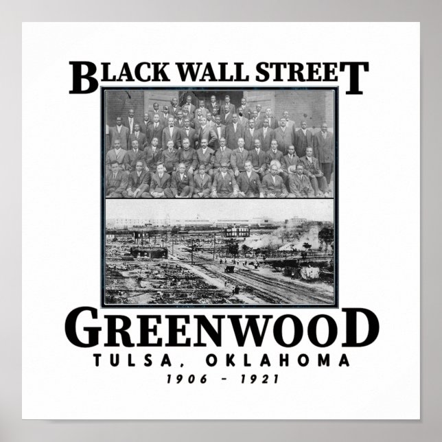 Pridet Black Wall street Tulsa Massacre History Poster (Framsidan)