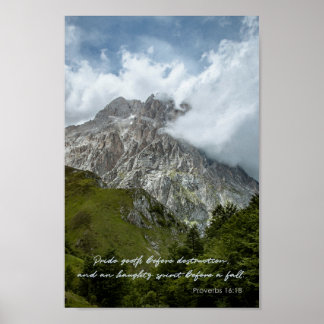 Pridet börjar före destruktion Proverbs Quote Poster