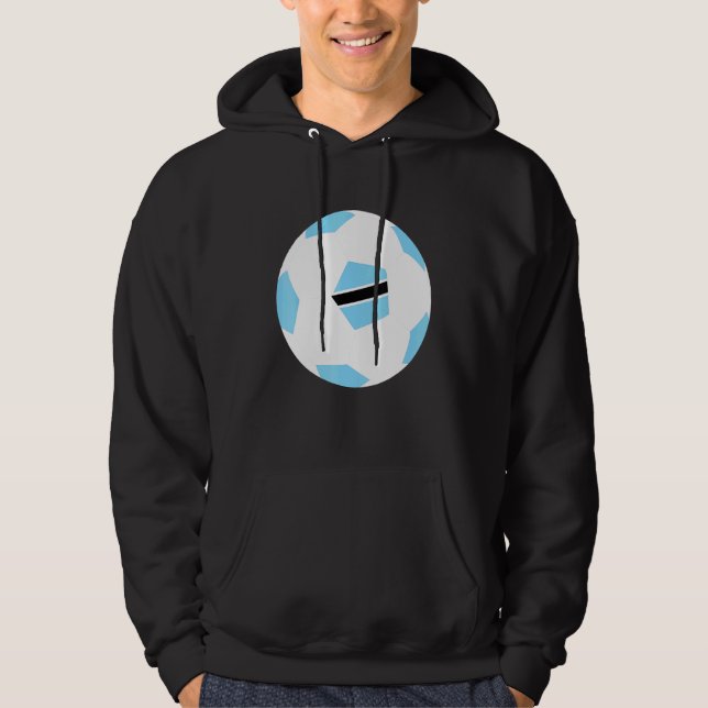 Pridet Botswana Soccer Ball Motswana Flagga Jersey Hoodie (Framsida)