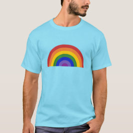 Pridet Bright Rainbow på Light Blue LGBT T Shirt