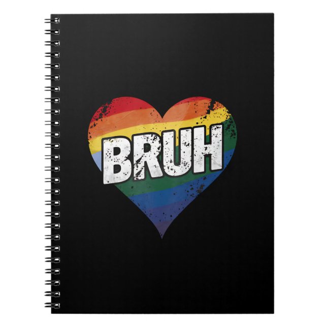 Pridet Bruh Meme Funny som säger Bro Hälsning Gay  Anteckningsbok (Framsidan)