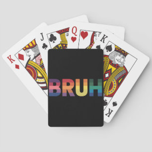 Pridet Bruh Meme Funny som säger Bro Hälsning Gay Casinokort