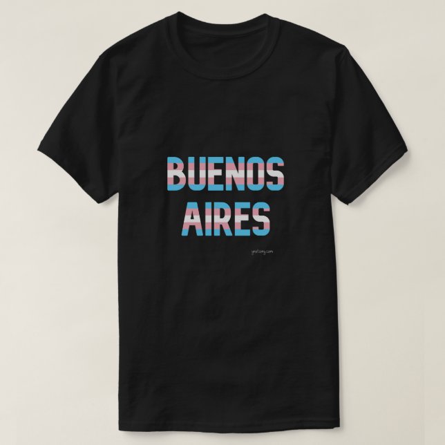 Pridet Buenos Aires Transgender Flagga T Shirt (Design framsida)