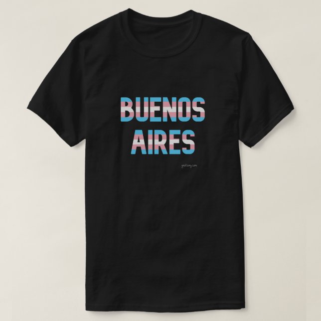 Pridet Buenos Aires Transgender Flagga T Shirt (Design framsida)