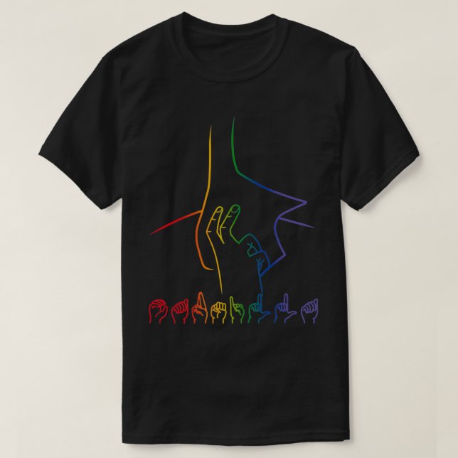 Pridet Carmilla på teckenspråk T Shirt (Design framsida)