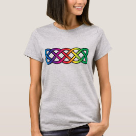 Pridet Celtic Knot Band Rainbow Lesbisk T Shirt