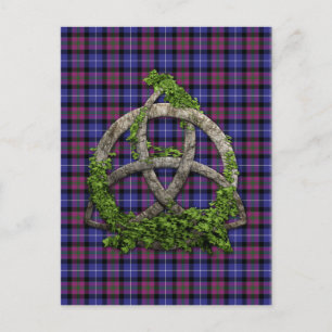 Pridet Celtic Trinity Knot av Skottland Tartan Vykort