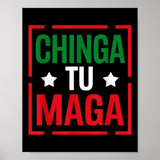 Pridet Chinga Tu Funny Policy Tee Mexican Poster (Framsidan)