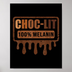 Pridet Choc Lit Melanin Black - Svart historikmåna Poster