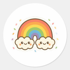 Pridet Colorful Kawaii Rainbow Runt Klistermärke