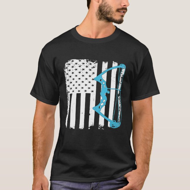 Pridet "Compound Bow Archery Bowhunter Hunter" T Shirt (Framsida)