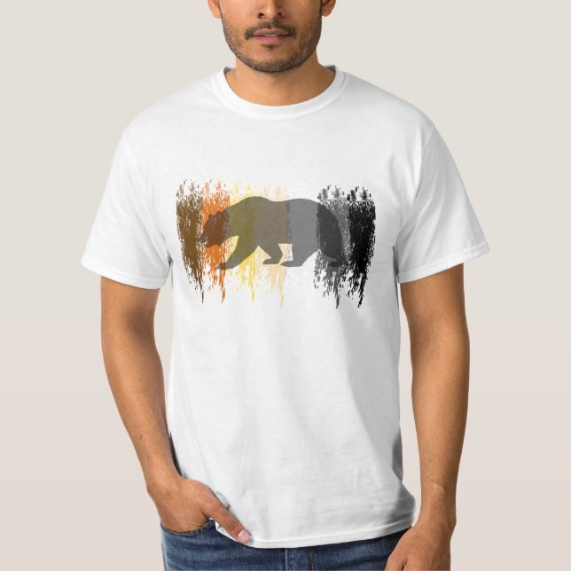 Pridet coola Grunde Bear Shadow Gay Bear T Shirt (Framsida)