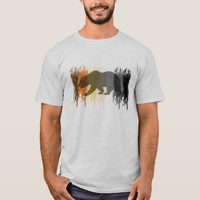 Pridet coola Grunde Bear Shadow Gay Bear Tee (Framsida)