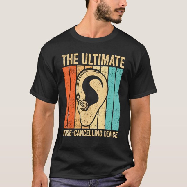 Pridet döv ASL den ultimate Noise Canceling Devic T Shirt (Framsida)