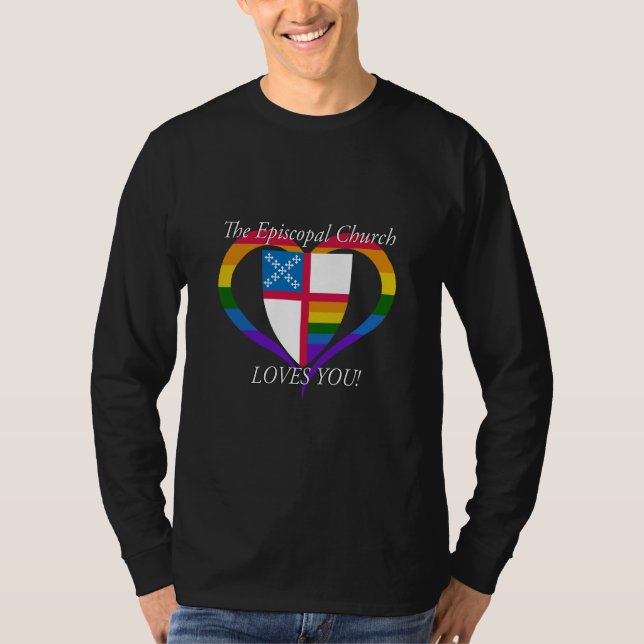 Pridet Episcopal Church Kärlek You LGBTQ T Shirt (Framsida)