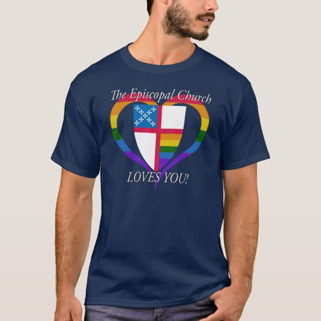 Pridet Episcopal Church Kärlek You LGBTQ T Shirt (Framsida)