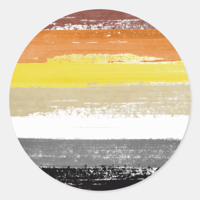 Pridet Färg Rand Runt Klistermärke (Framsida)