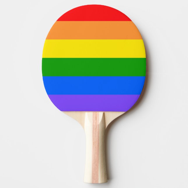 Pridet Färgat regnbåge Pingisracket (Framsidan)