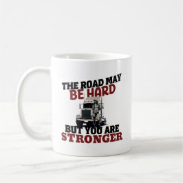 Pridet Female Trucker Strong Road Resilient Journe Kaffemugg