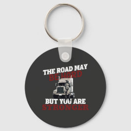 Pridet Female Trucker Strong Road Resilient Journe Nyckelring