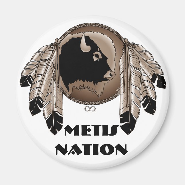 Pridet "First Nations Fridge Magnet Native Art Met (Framsidan)