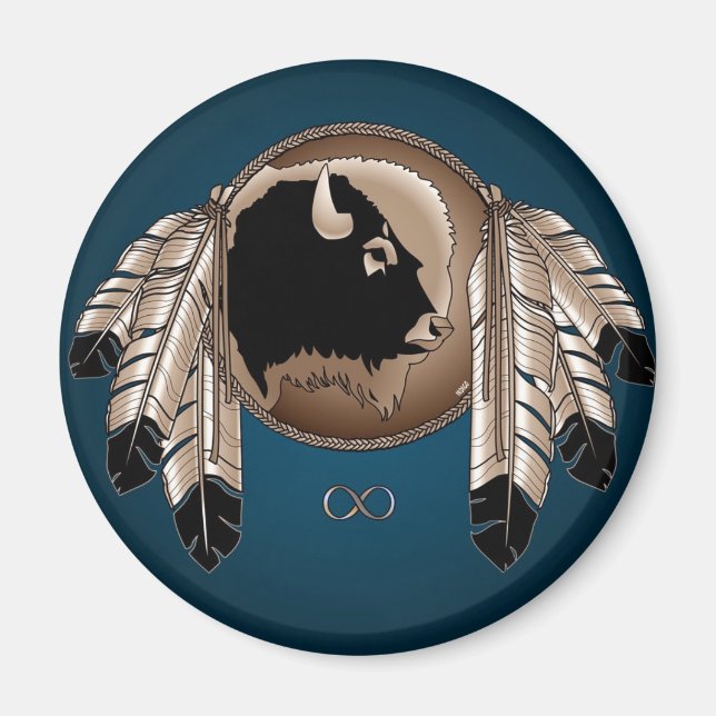 Pridet "First Nations Fridge Magnet Native Art Met (Framsidan)