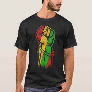 Pridet Fist Black American Gift Black Hist T Shirt