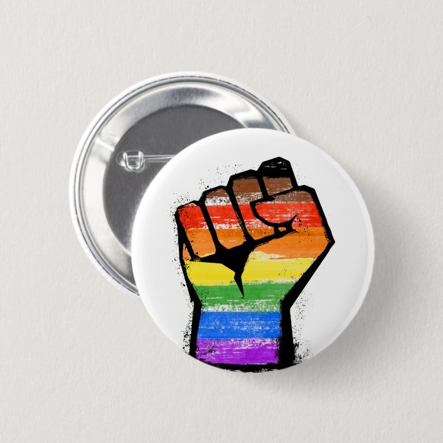 Pridet Fist i LGBTQ POC Philly Knapp (Framsida & baksida)