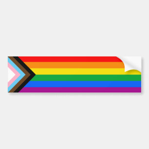 Pridet Flagga Bumper-etikett för HGBTQ+-förlopp Bildekal