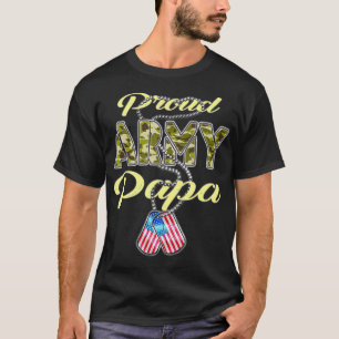 Pridet Flagga Camo Hundbrickors i Pappa, Förenta T Shirt