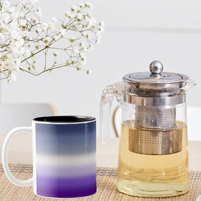 Pridet Flagga för   för övertoning av kopplingens  Två-Tonad Mugg (Skapare uppladdad)