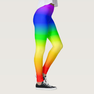 Pridet Flagga för övertoning av HBT-regnbåge Rand Leggings