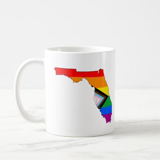 Pridet Florida State Pride LGBTQ Progress Kaffemugg (Vänster)