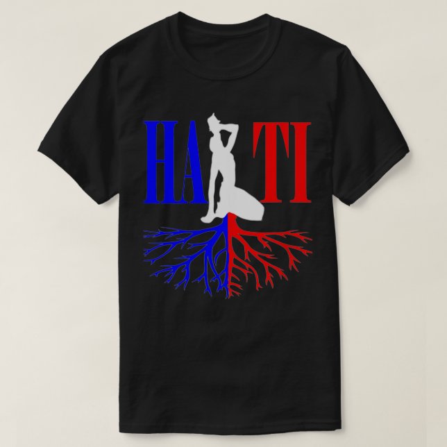 Pridet för Flagga i Haiti T Shirt (Design framsida)