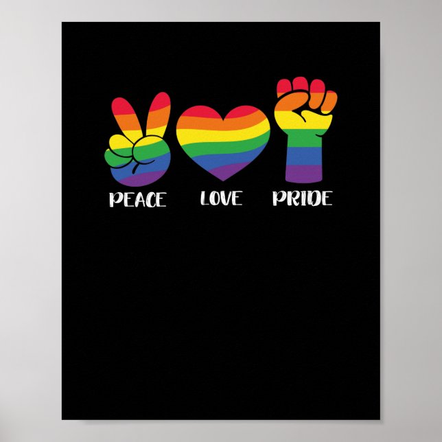 Pridet för fred i Kärlek i HBT-Gay pride Poster (Framsidan)