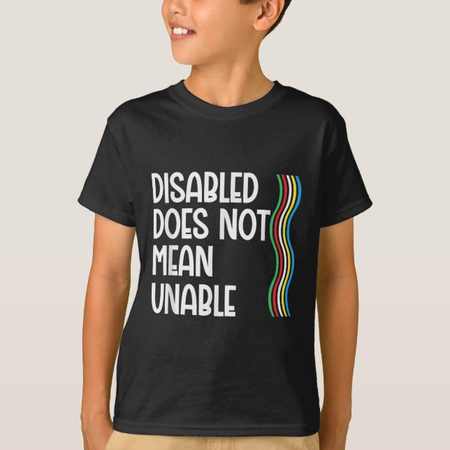 Pridet för funktionsnedsättning är inte lika med   t shirt (Framsida)