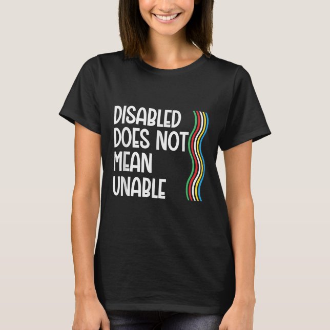 Pridet för funktionsnedsättning är inte lika med   t shirt (Framsida)