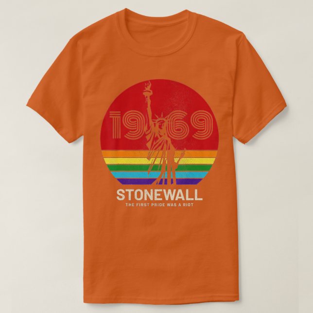 Pridet för HBT-Lesbisk 50-årsdagen Pride Mont T Shirt (Design framsida)