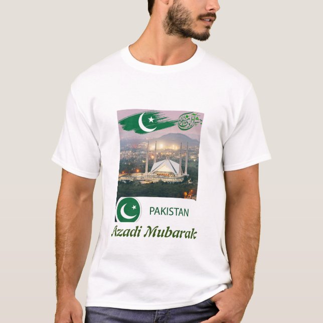 Pridet för nationen: Pakistan Independence! T Shirt (Framsida)