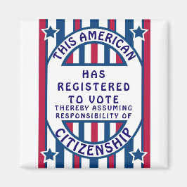 Pridet för registrering av väljare, amerikanskt me magnet