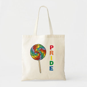 Pridet för regnbåge, Lollipop Tote Bag Tygkasse