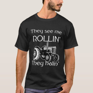 Pridet för rullning frigör traktorns effekt t shirt