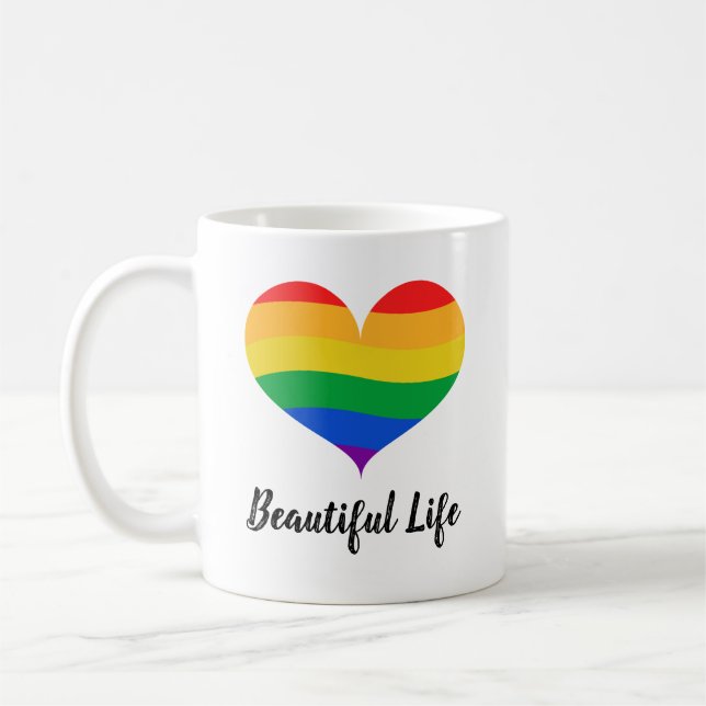 Pridet för vacker livstid (HBT-TQ) Kaffemugg (Vänster)