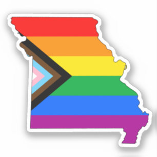Pridet Förlopp för Missouri State Pride LGBTQ Klistermärken