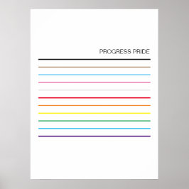 Pridet Förlopp för Pridet Regnbåge färg i standard Poster