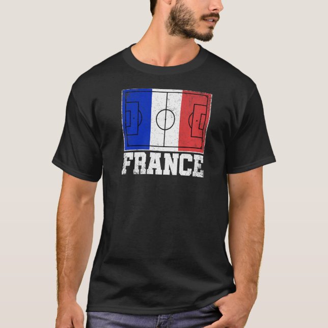 Pridet frankrike Ocer Fält Flagga Fransk Land T Shirt (Framsida)